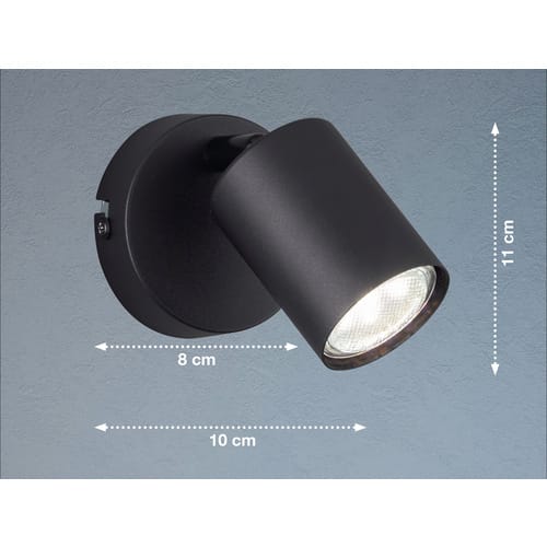 Fischer & Honsel Wandleuchte »Vano«, Metall, 4 W - schwarz