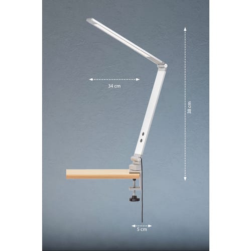 Fischer & Honsel Klemmleuchte »Geri«, BxH: 5 x 38 cm, integrierte LED - silberfarben