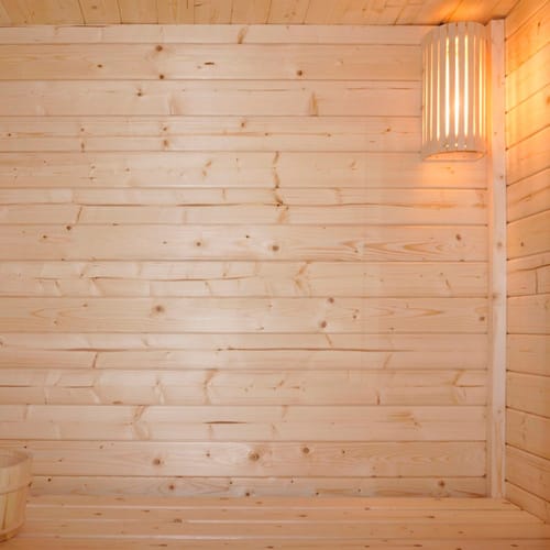 HOME DELUXE Saunahaus »Talo«, BxHxT: 191 x 221 x 157 cm, 4,5 kW Saunaofen - beige