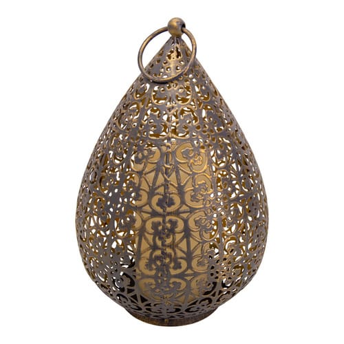 NÄVE LED Dekoleuchte, ∅xH: 18 x 18 cm, Metall/Kunststoff - goldfarben
