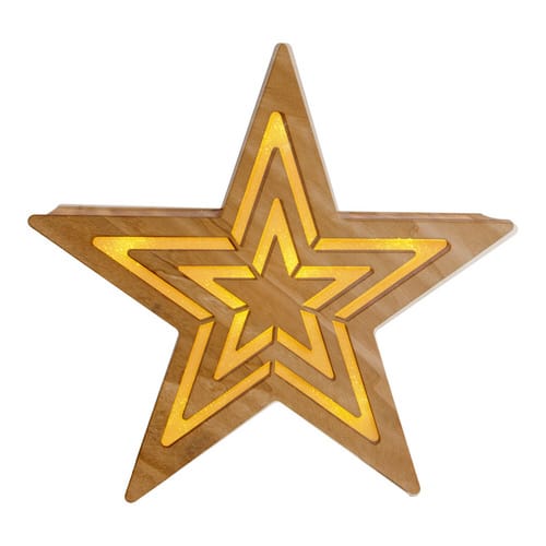 NÄVE LED-Dekoration »Stern«, BxH: 8 x 33 cm, braun - beige