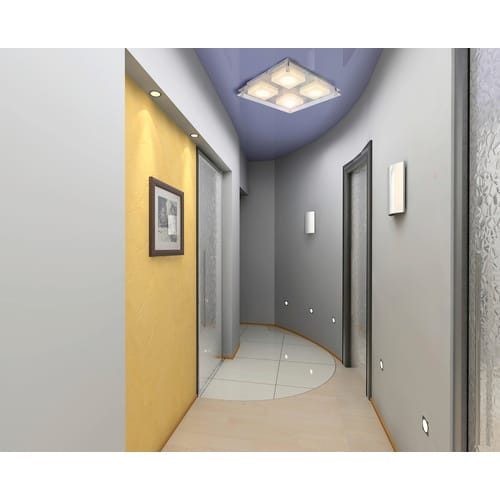 NÄVE LED-Wandleuchte »Edingburgh«, BxHxL: 24 x 7 x 24 cm, Metall/Kunststoff - silberfarben