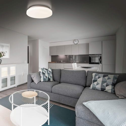 NÄVE LED-Deckenleuchte »Fontana«, ∅xH: 30 x 7 cm, Metall/Kunststoff - weiss