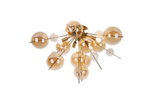 NÄVE Deckenleuchte »EXPLOSION«, ∅xH: 57 x 6 cm, Metall/Glas - goldfarben
