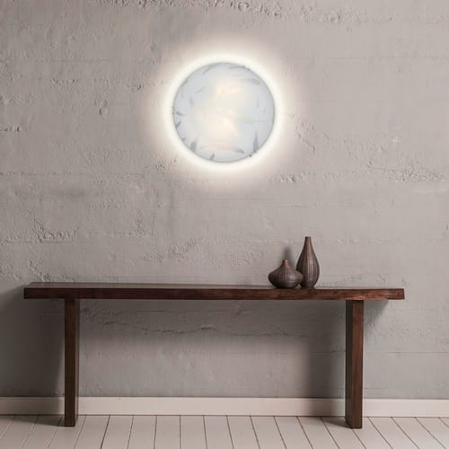 NÄVE Deckenleuchte »Mezzo«, ∅xH: 30 x 9 cm, Metall/Glas - weiss