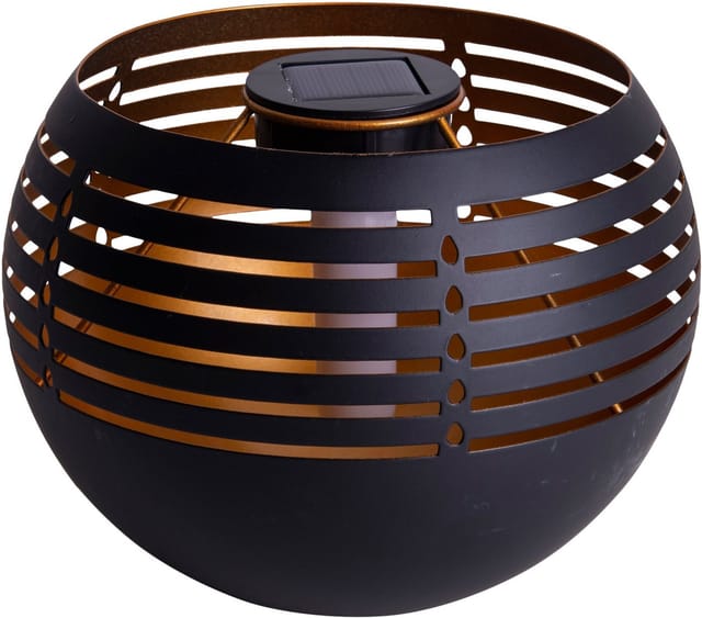 NÄVE Solarleuchte, 0,5 Ah, LED, Metall/Kunststoff - schwarz