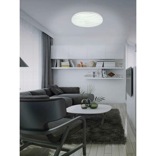 NÄVE LED-Deckenleuchte »Austin«, ∅xH: 38 x 15 cm, Metall/Kunststoff - weiss