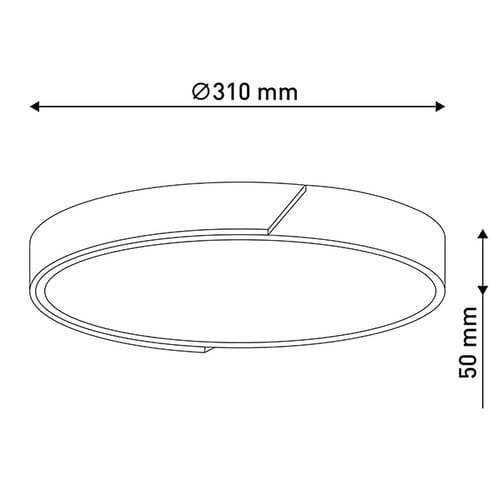 NÄVE LED-Deckenleuchte »BORNEO«, ∅xH: 31 x 6 cm, Metall/Kunststoff/Naturmaterial - grau