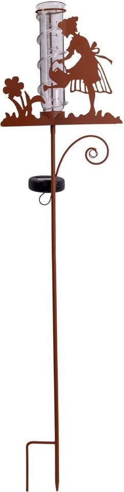 NÄVE Solar-Erdspieß, 0,3 Ah, LED, Metall/Glas/Kunststoff - braun