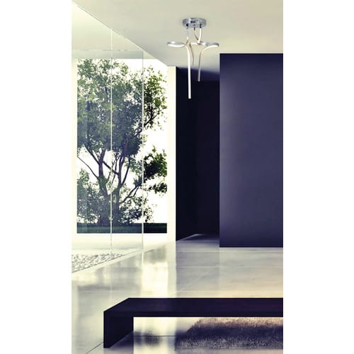 NÄVE LED-Deckenleuchte »Loop Line«, ∅xH: 52 x 65 cm, Metall/Kunststoff - silberfarben