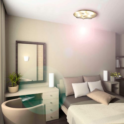 NÄVE LED-Deckenleuchte »Firenze«, ∅xH: 50 x 11 cm, Metall - silberfarben