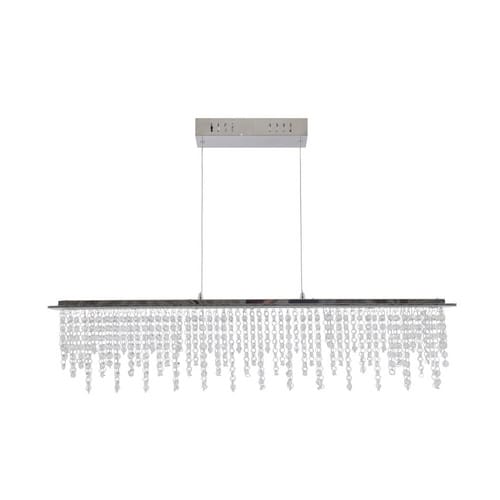 NÄVE LED-Pendelleuchte »DIAMONDS«, BxHxL: 12 x 5 x 120 cm, Metall/Glas - silberfarben