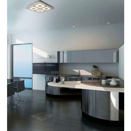 NÄVE LED-Deckenleuchte »Mirror«, BxHxL: 36 x 120 x 36 cm, Metall/Glas - silberfarben