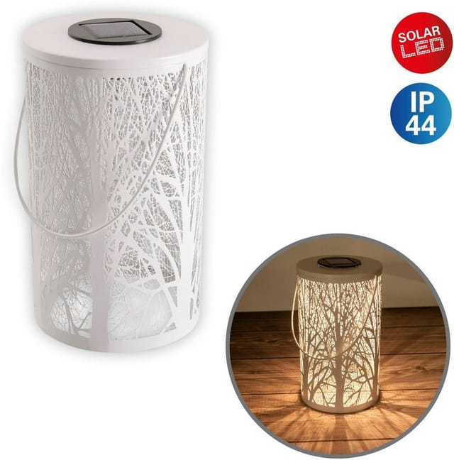 NÄVE Solarleuchte, 0,5 Ah, LED, Metall/Kunststoff - weiss