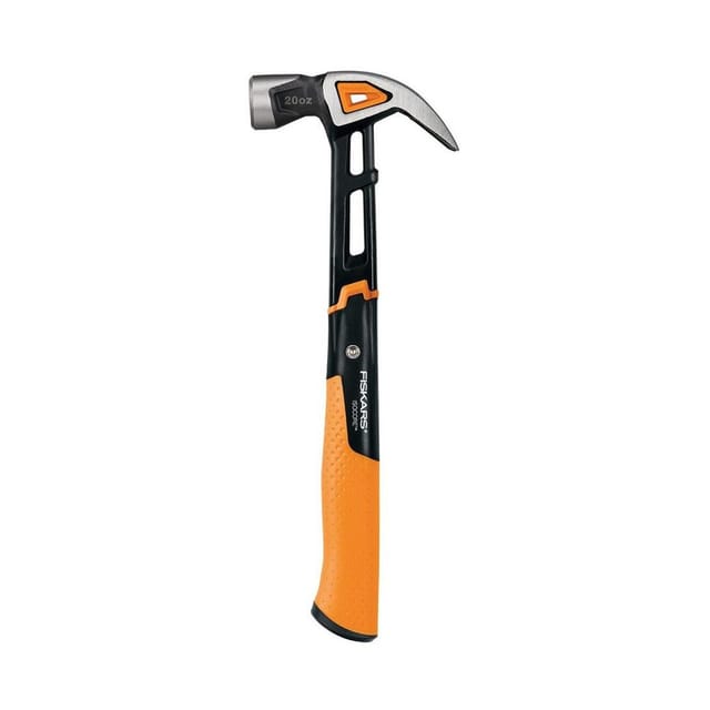 FISKARS Hammer, L gebogene Klaue, Anti-Vibrationssystem - orange