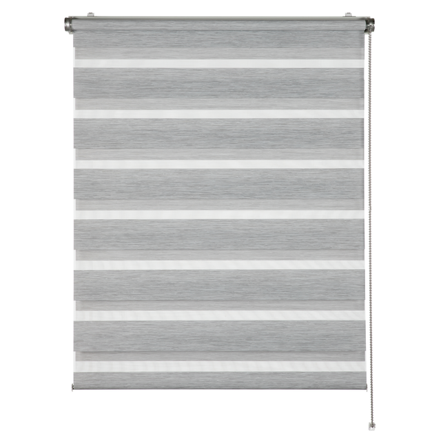 SCHÖNER WOHNEN KOLLEKTION Doppelrollo »Tilda«, Format: 80 x 210 cm, anthrazit, Polyester - grau
