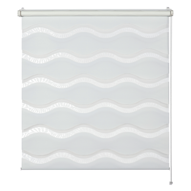 SCHÖNER WOHNEN KOLLEKTION Doppelrollo »Tilda«, Format: 90 x 150 cm, weiß, Polyester - weiss