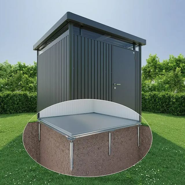 BIOHORT Fundament »SmartBase«, Größe 190, BxHxT: 186 x 18 x 78 cm - grau