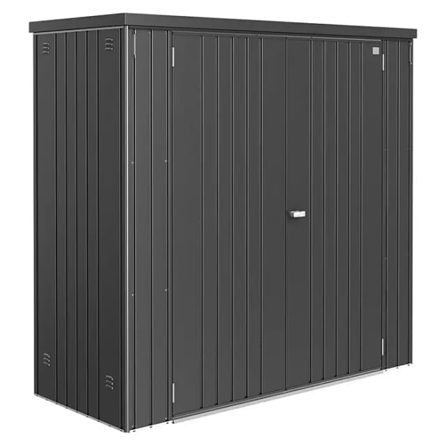 BIOHORT Geräteschrank »Geräteschrank«, BxHxT: 190 x 182,5 x 83 cm (Aufstellmaße), Stahl - grau