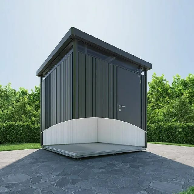 BIOHORT Bodenplatte, für Geräteschrank Gr. 190, BxH: 186 x 10 cm, Aluminium - grau