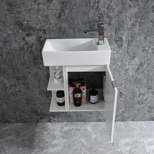 Sanotechnik Badmöbel-Set »Spring«, 3-teilig, Unterschrank BxHxT: 50 x 60 x 24 cm, zerlegt - weiss
