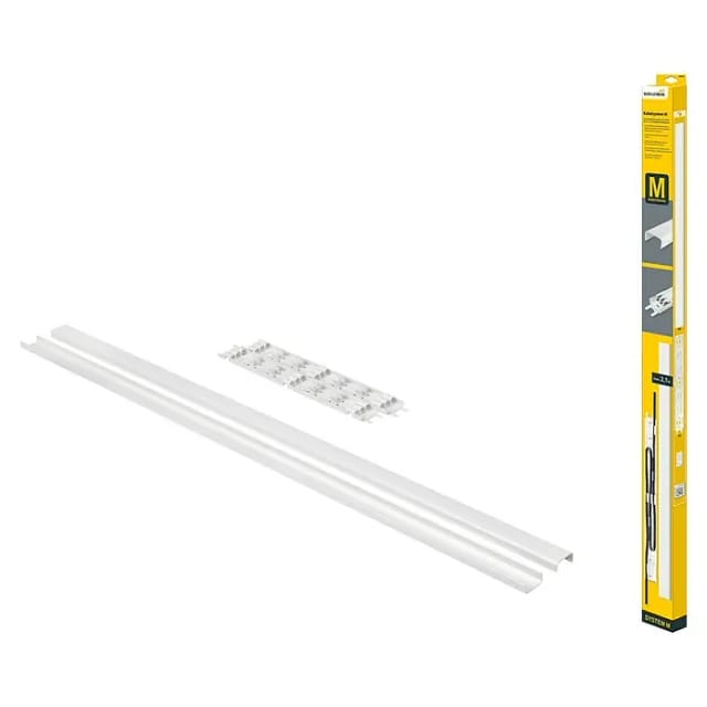 SCHELLENBERG Kabelkanal-Set, weiß, geeignet für Stromkabel bis max. Ø 9 mm - weiss