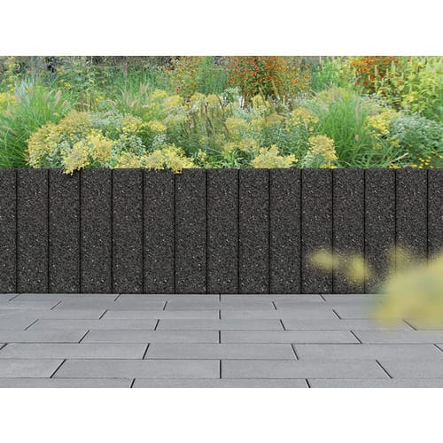 Mr. GARDENER Palisade »Luanda«, , basalt, 40x10x10 cm - schwarz