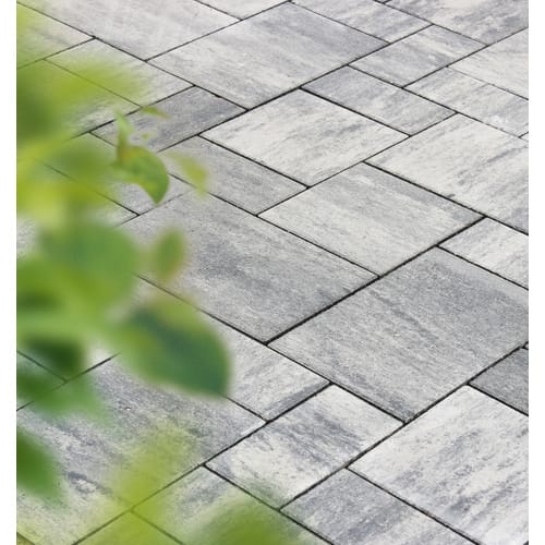 Mr. GARDENER Pflasterstein, Beton, schwarz/weiß, LxBxS: 119 x 79 x 6 cm - weiss