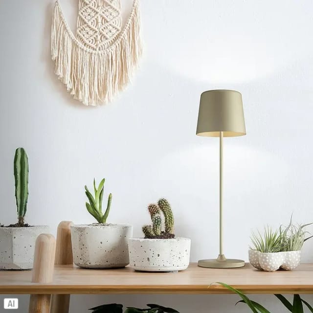 Brelight Akku-Tischleuchte »KAAMI«, ØxH: 10 x 37 cm, 310 lm, warmweiß, cappuccino matt - beige