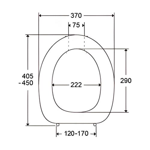 PRESSALIT® WC-Sitz »Dania«, BxL: 37 x 45 cm, oval, weiß - weiss
