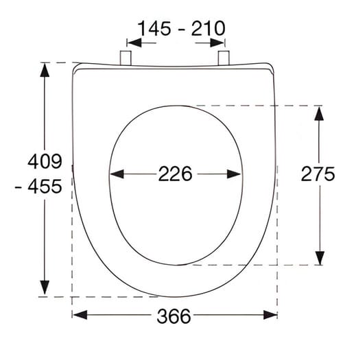 PRESSALIT® WC-Sitz »Solid Pro«, BxL: 36,6 x 45,5 cm, D-Form, weiß - weiss