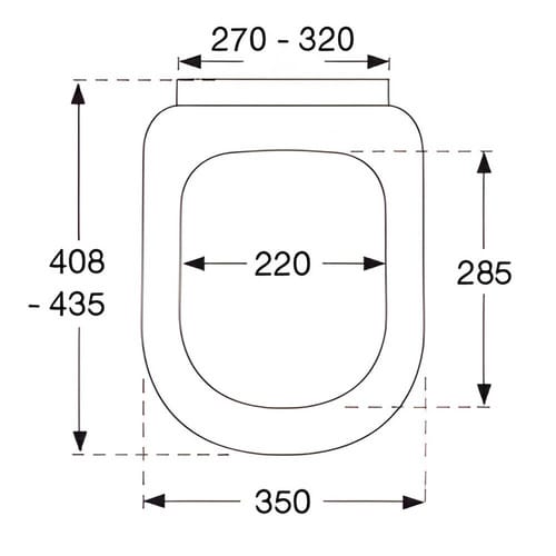 PRESSALIT® WC-Sitz »P3«, BxL: 35 x 43,5 cm, D-Form, weiß - weiss