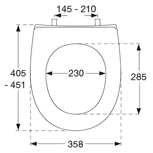 PRESSALIT® WC-Sitz »Solid Pro«, BxL: 35,8 x 45 cm, oval, weiß - weiss