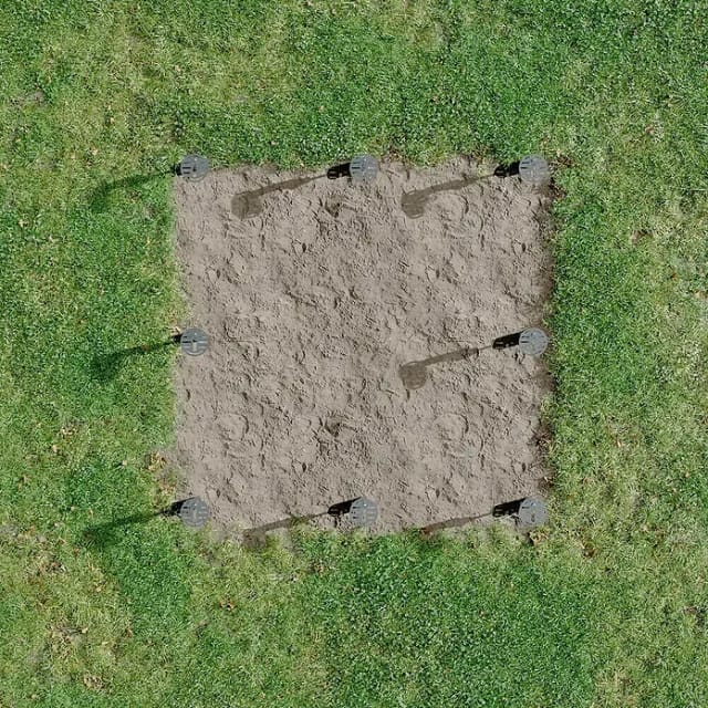 SunElements Erdschrauben-Fundament »SunGarden 4.4«, 8-tlg., Ø: 160 mm - silberfarben