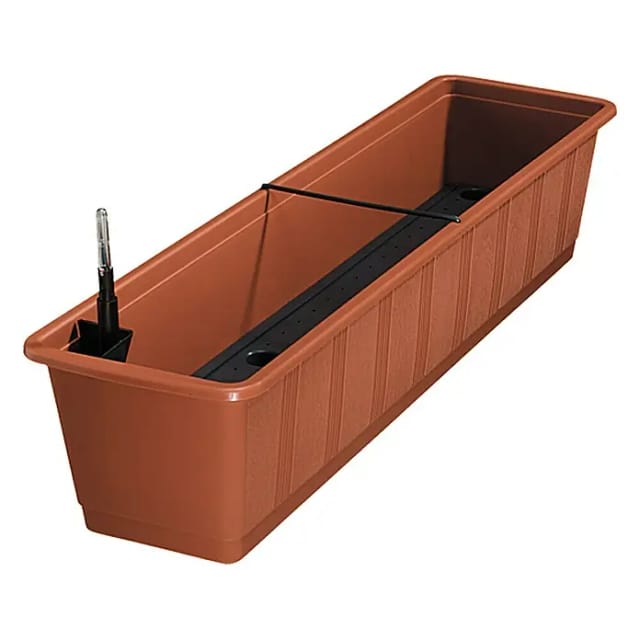 Geli Bewässerungsblumenkasten »Aqua Green«, BxHxL: 21 x 17,5 x 80 cm, 15 Liter, terracotta - orange