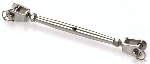 CONACORD Wantenspanner, M8-Gewinde, für Seile bis 10 mm Ø - silberfarben