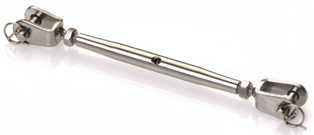 CONACORD Wantenspanner, M6-Gewinde, für Seile bis 8 mm Ø - silberfarben
