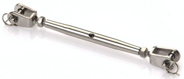 CONACORD Wantenspanner, M10-Gewinde, für Seile bis 12 mm Ø - silberfarben