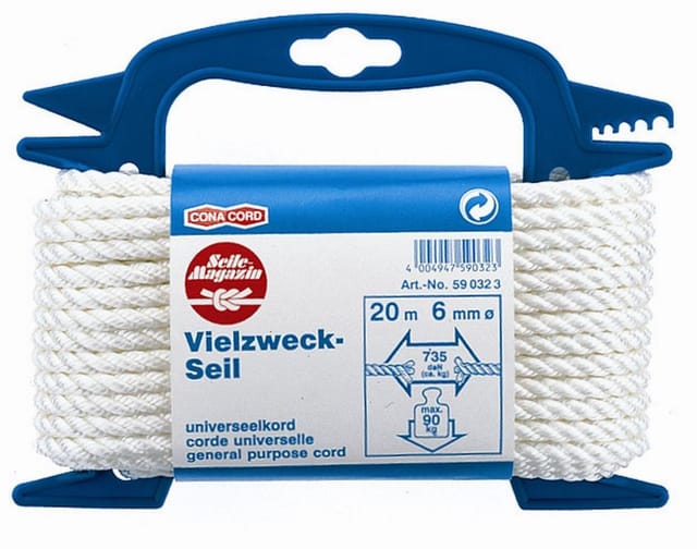 CONACORD Seil, Polyester, 3-schäftig - weiss
