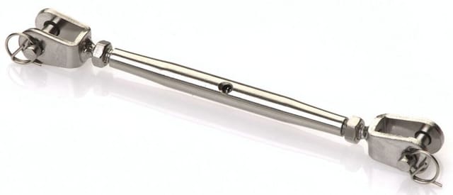 CONACORD Wantenspanner, M5-Gewinde, für Seile bis 6 mm Ø - silberfarben