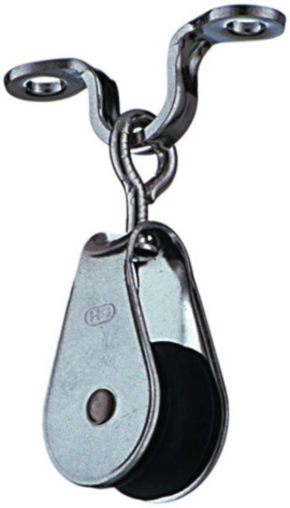 CONACORD Block, mit Wirbel und Fenderöse - silberfarben