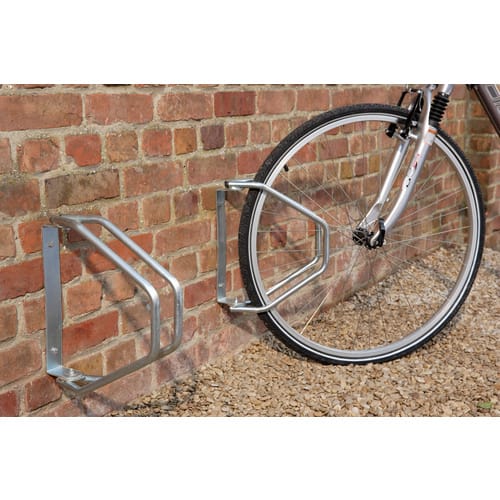 Fahrradhalterung, Wandständer für 1 Fahrrad 9 x 29 x H 33 cm - silberfarben