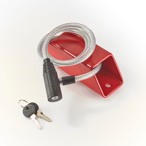 Verankerungskit, Verankerungshalter u. Diebstahlsicherung 150 mm, 50 x 50 mm, rot/schwarz