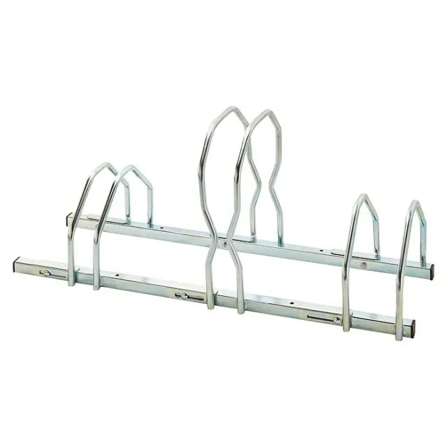 Fahrradständer, für 3 Fahrräder, 98 x 33 x 44 cm - silberfarben