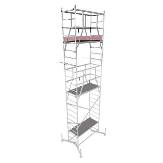 KRAUSE Arbeitsgerüst »ClimTec«, nur 2. Aufstockung, ohne Grundgerüst und 1. Aufst.; Arbeitshöhe: 7,00 m, max. 200 kg/m², Aluminium - silberfarben