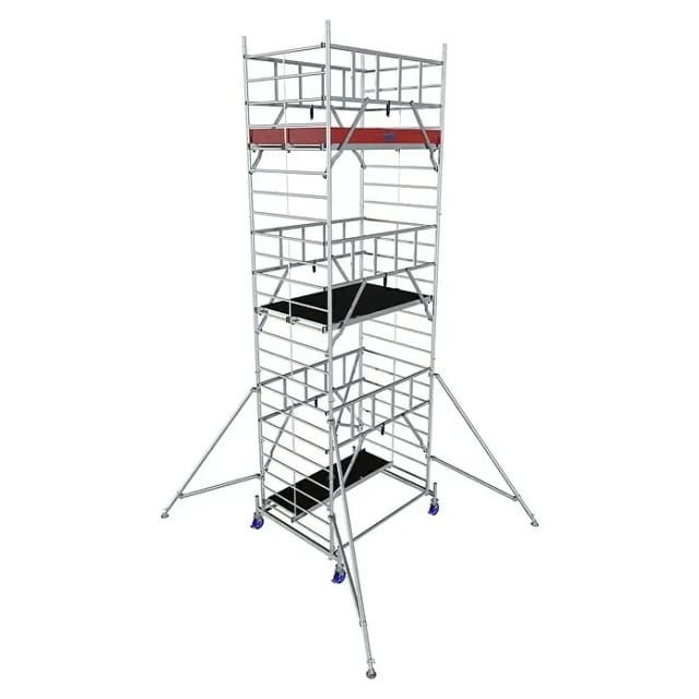KRAUSE Fahrgerüst »ProTec«, Arbeitshöhe: 7,30 m, max. 200 kg/m², Aluminium - silberfarben