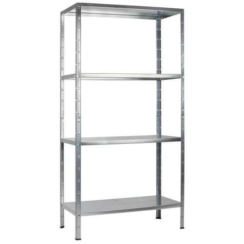 SCHULTE REGALWELT Regal, 3er Set, 4 Böden, 1800x1000x400, verzinkt - silberfarben