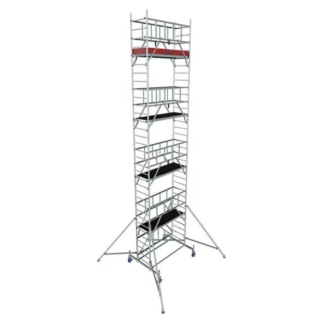 KRAUSE Faltgerüst »ProTec«, Arbeitshöhe: 9,80 m, max. 200 kg/m², Aluminium - silberfarben