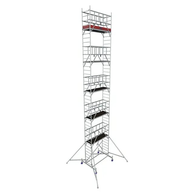 KRAUSE Fahrgerüst »ProTec«, Arbeitshöhe: 12,30 m, max. 200 kg/m², Aluminium - silberfarben