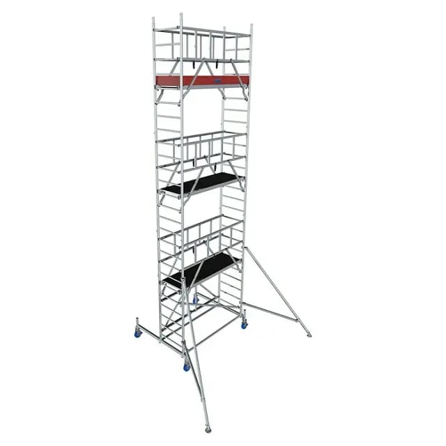 KRAUSE Faltgerüst »ProTec«, Arbeitshöhe: 7,80 m, max. 200 kg/m², Aluminium - silberfarben